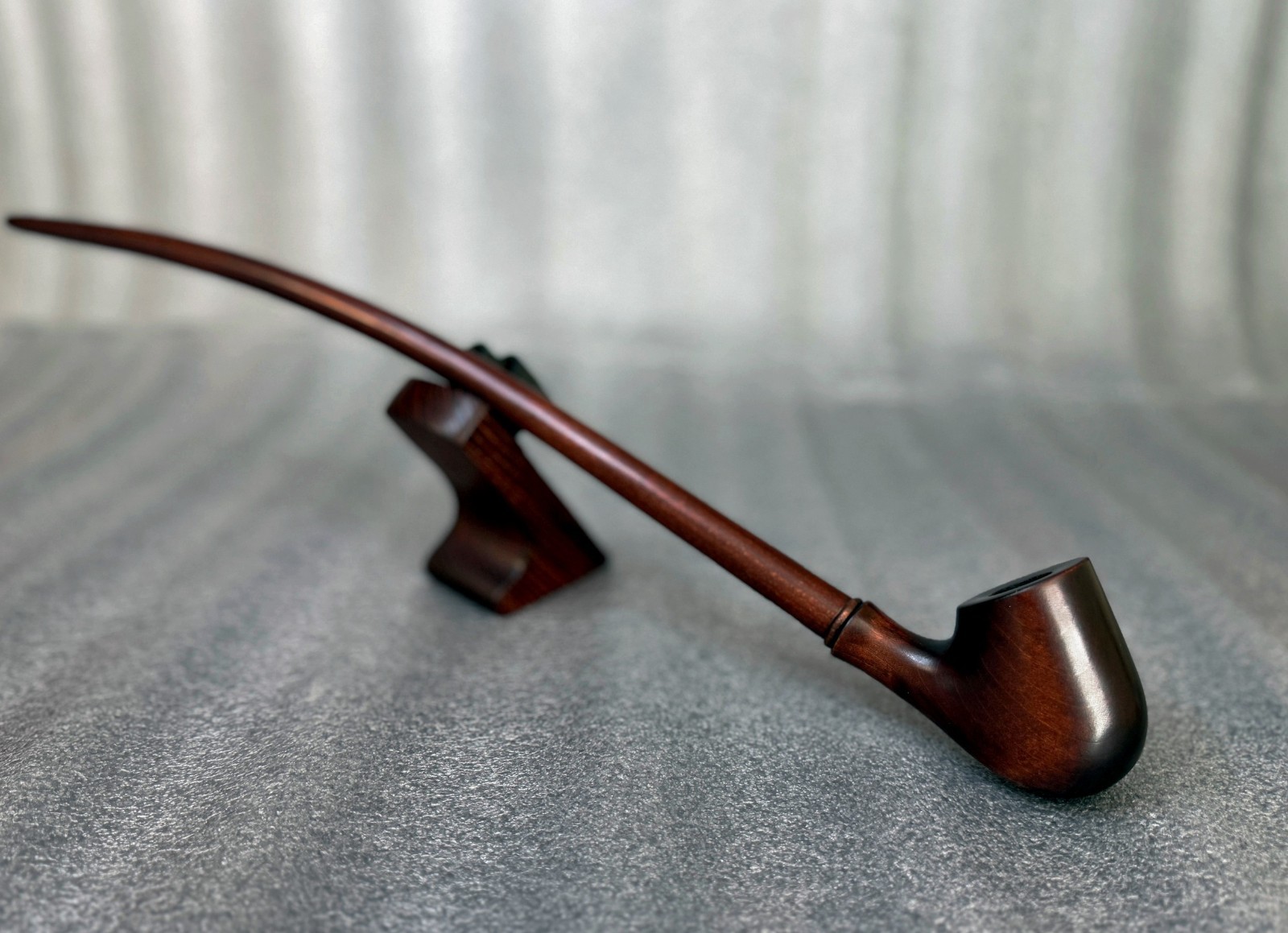 Smoking tobacco wooden long pipe 19.1 Churchwarden handmade stem