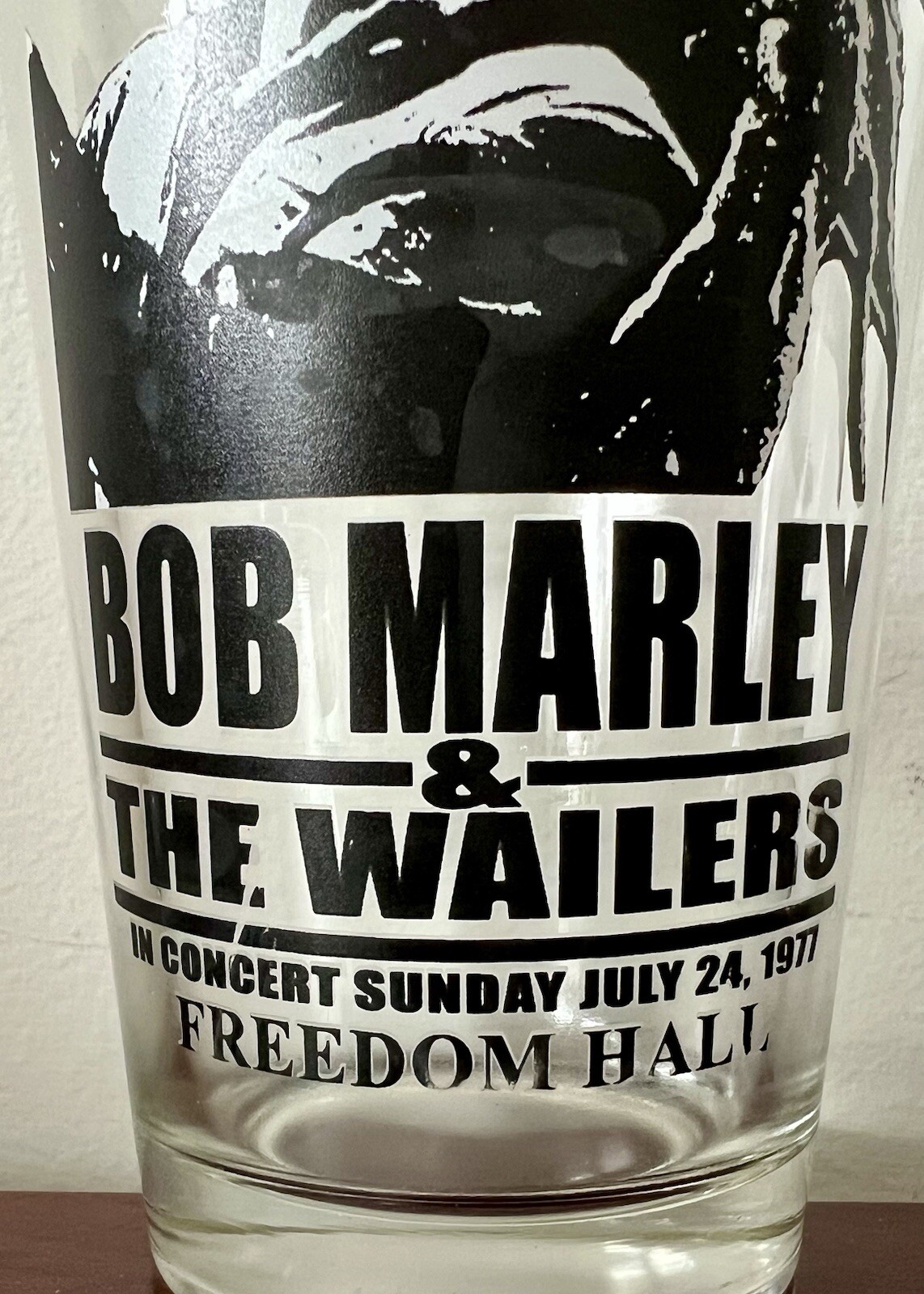 Vintage Bob Marley & the Wailers Concert Sunday July 24, 1977 Freedom Hall Glass