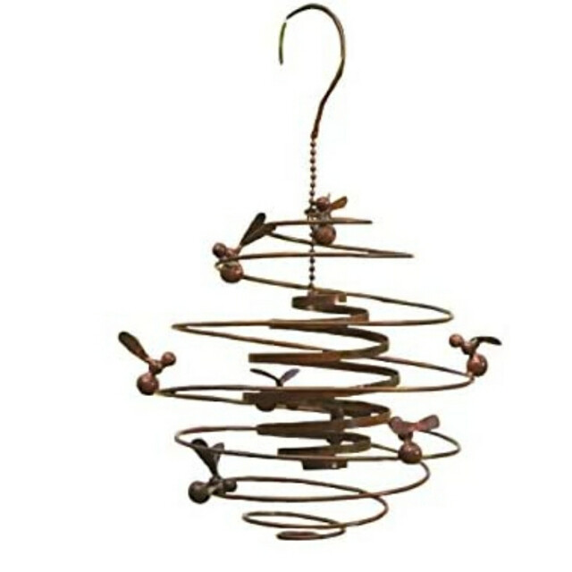 ANCIENT GRAFFITI DOUBLE SPIRAL BEE HIVE WITH BEES AG87018 GARDEN YARD ART DECOR