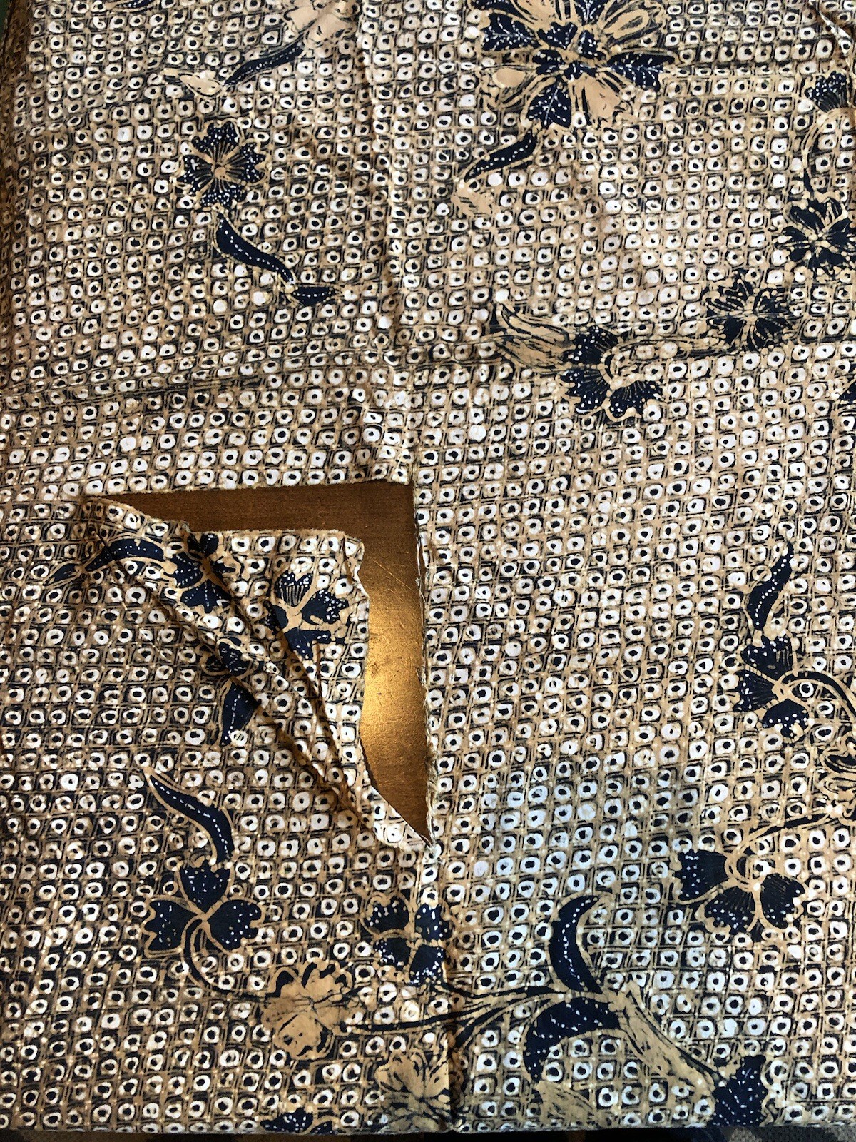 1970's Vintage Hand Dyed Cotton Batik Slendang (Selendang) and Batik Sarong Java