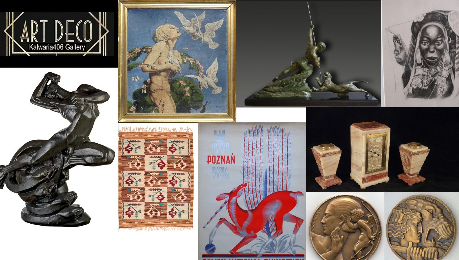 Cubism. Antique French Art Deco Bakelite Writing Set, C .1920