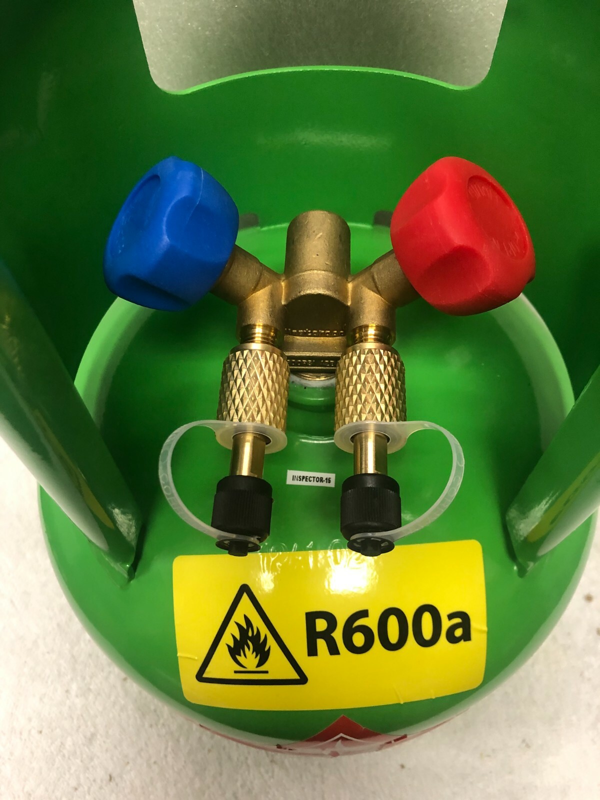 Empty Refrigerant Recovery Tank, R600a, DOT Approved R600a, 7 lbs. Capacity