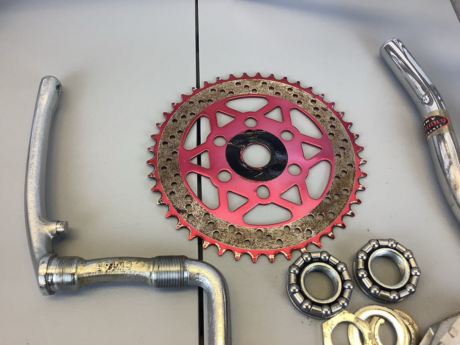 Mid School Freestyle Royce Union T-18 Vertical Chrome Frame Fork Bars