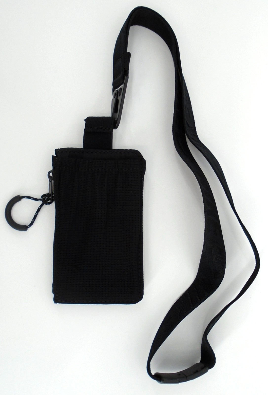 Nike Tech ID Badge Zip Lanyard Key Holder Adult Black