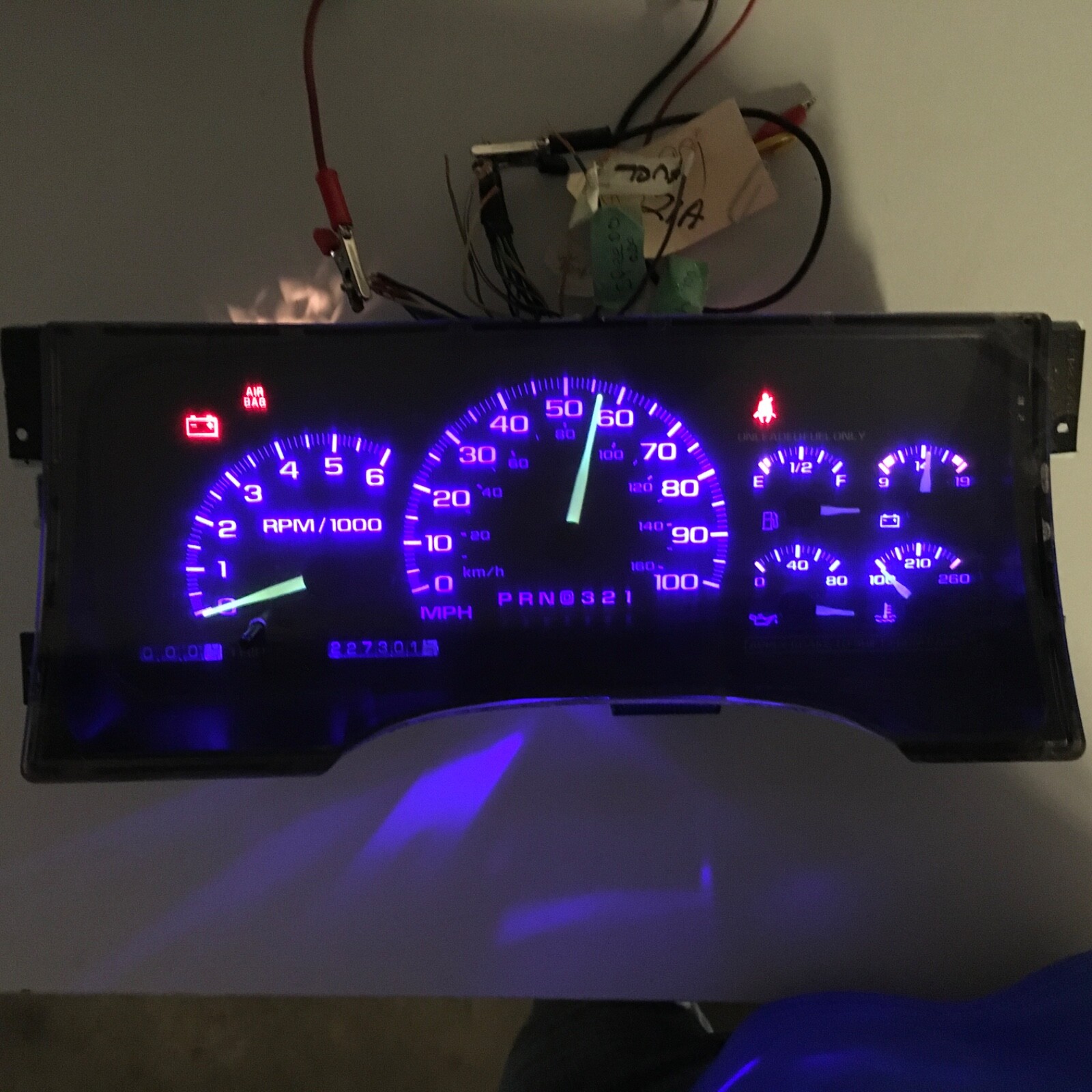 1995-1999 Chevy Speedometer,Silverado ,Tahoe , Blue LEDS