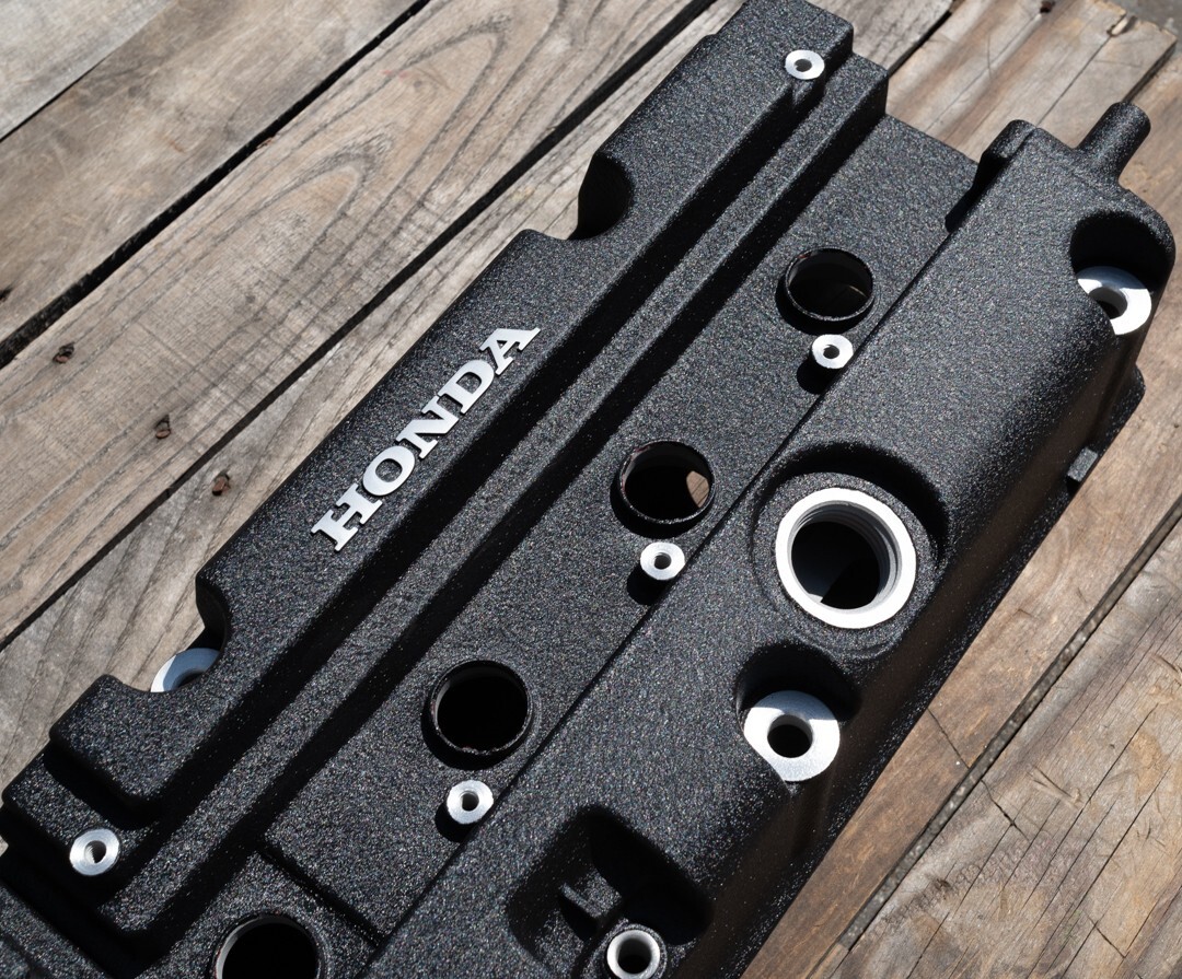 Honda K SERIES K24 K20 type r civic rsx valve cover PowderCoated WRINKLE BLACK