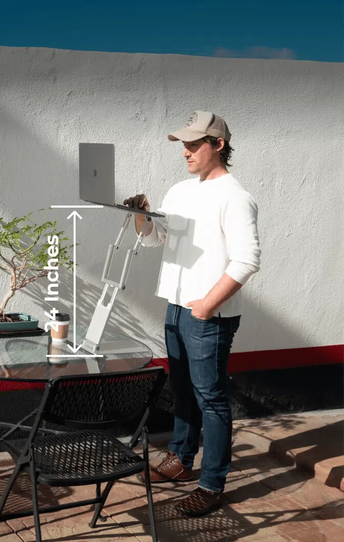 DriftDesk Portable Laptop Stand Convertible 24" Adjustable Standing Desk (HB)