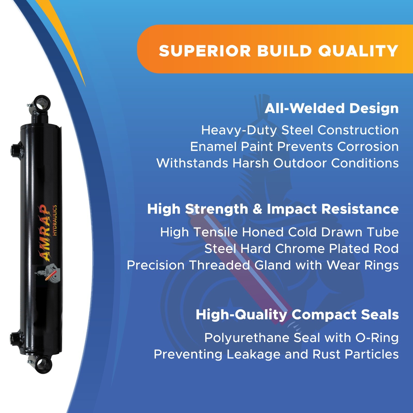 2.5x36 Hydraulic Cylinder-2.5" Bore, 36" Stroke -Welded Cross Tube Cylinder(new)