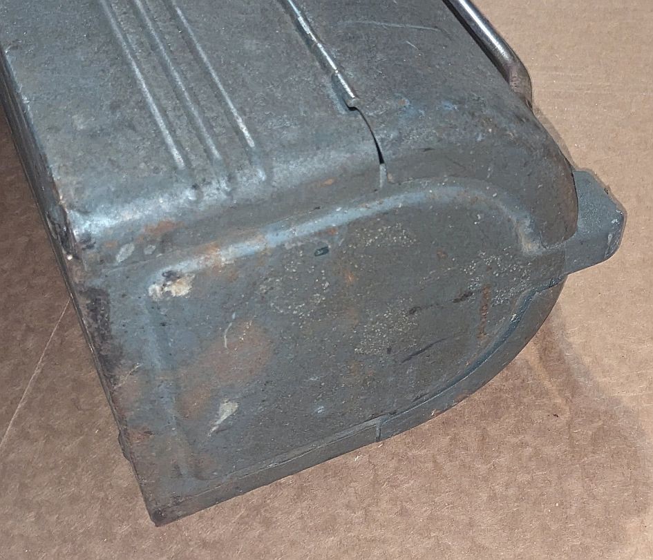 Vintage Craftsman Tool Box Lunch Box Tombstone Dome Style Metal