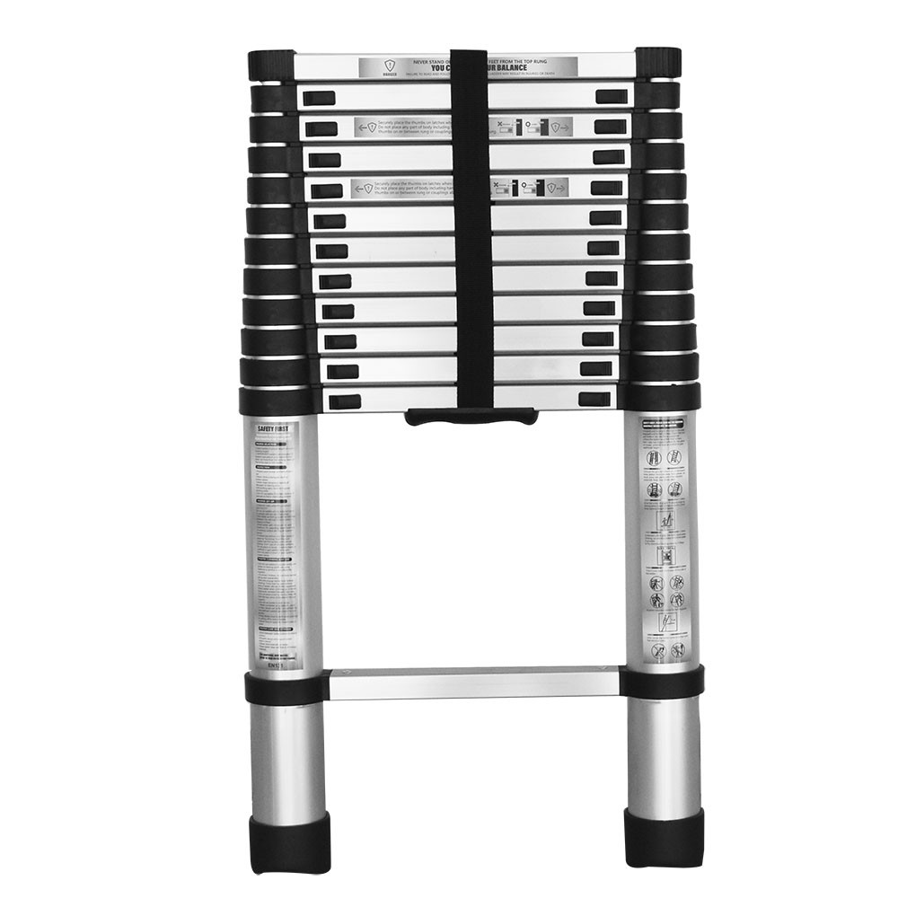 14.5FT Aluminum Extension Telescoping Heavy Duty Lightweight Step Ladder 330lbs
