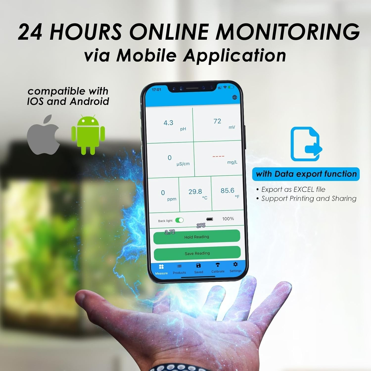 Floating Monitor - Bluetooth Smart Meter Tester for Pools PH/EC/TDS/ORP