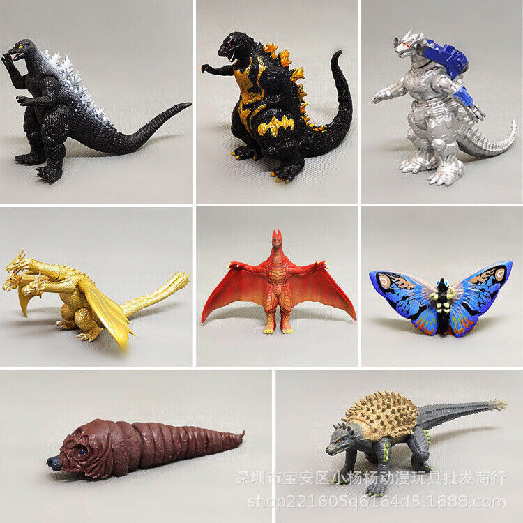 Godzilla Ghidorah Mechagodzilla Mothra Rodan Anguirus 8 pcs Monster Figures SET