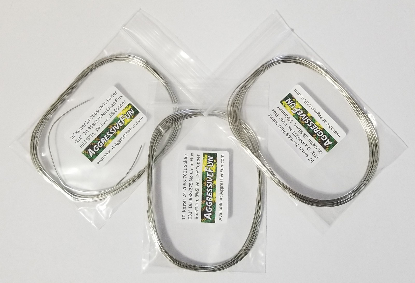 Silver 3% SAC305 Kester Solder LeadFree .031"/.8mm 24-7068-7601 Made in USA 30ft