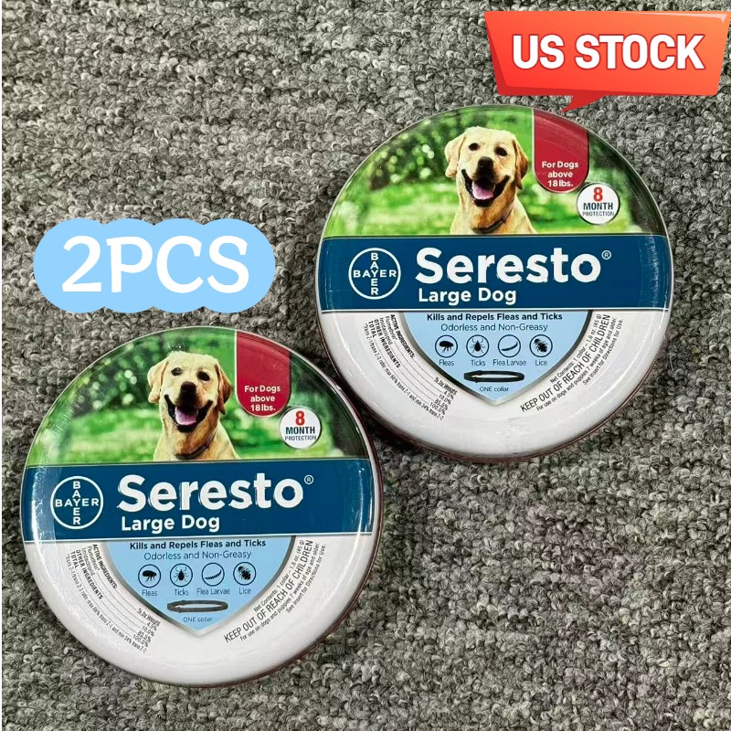 2PCS（Sealed）NewSeresto Collar for Large Dog Small Dog Cat 8 Months Protection US