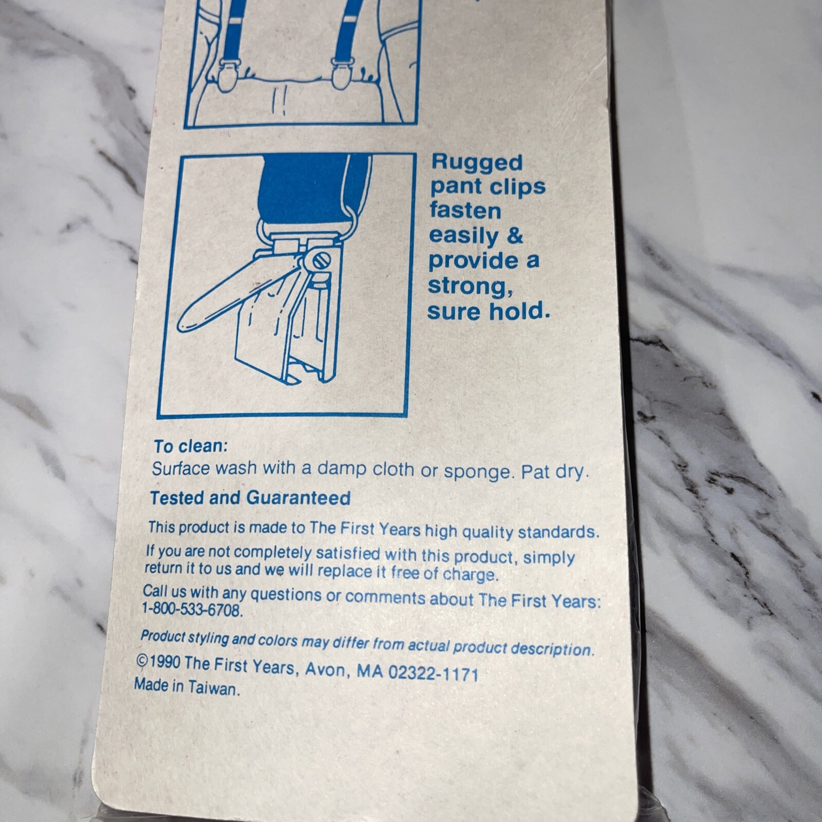 Vintage 1990 The First Years Toddler School Bus Suspenders 12 Months to 3 Years