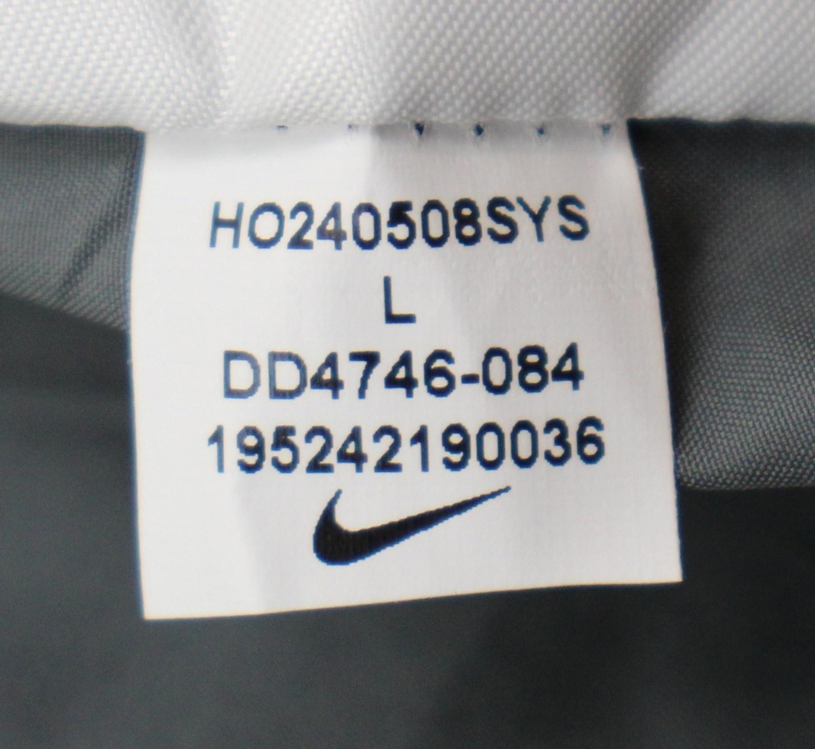 Nike Running Jacket Mens Large Gray Hooded Full Zip Windbreaker DD4746-084