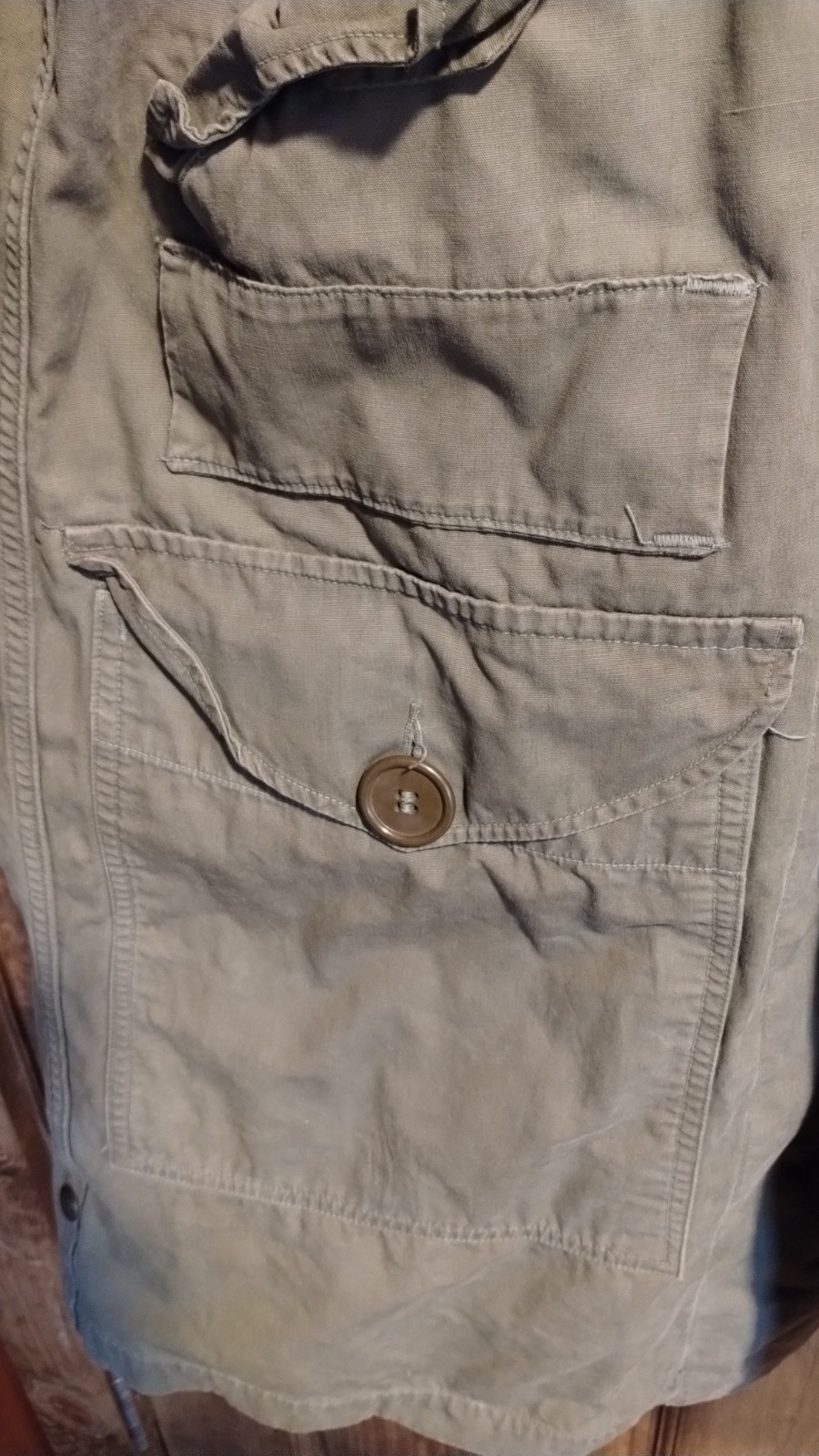 Vintage US Army M-1947 OD Green parka USMC Size Small W/Alpaca Liner item #10