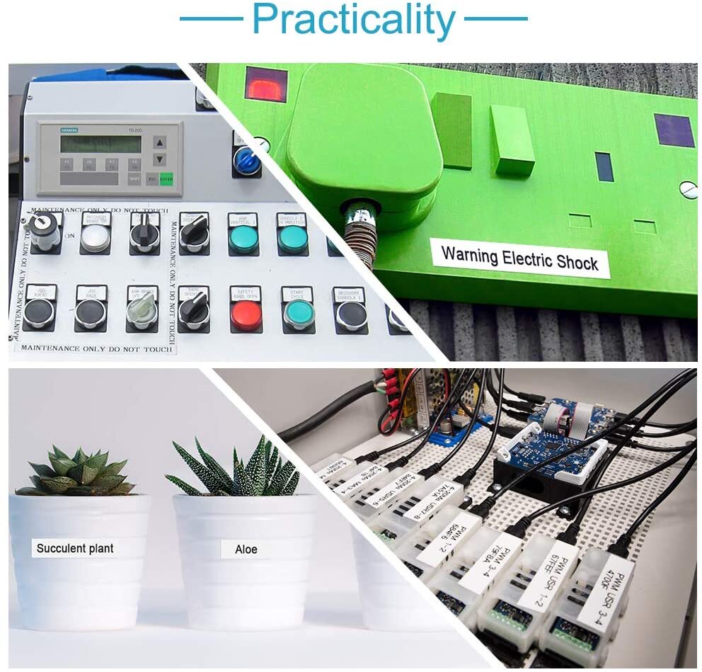 5PK for BRADY M21-500-499 Nylon Cloth Label Cartridge Black on White 1/2” 12.7mm