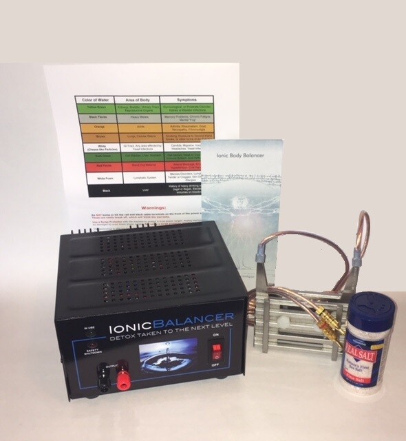 Genuine IONIC BALANCER Foot Spa Detox System w/Classic Stainless Steel Array
