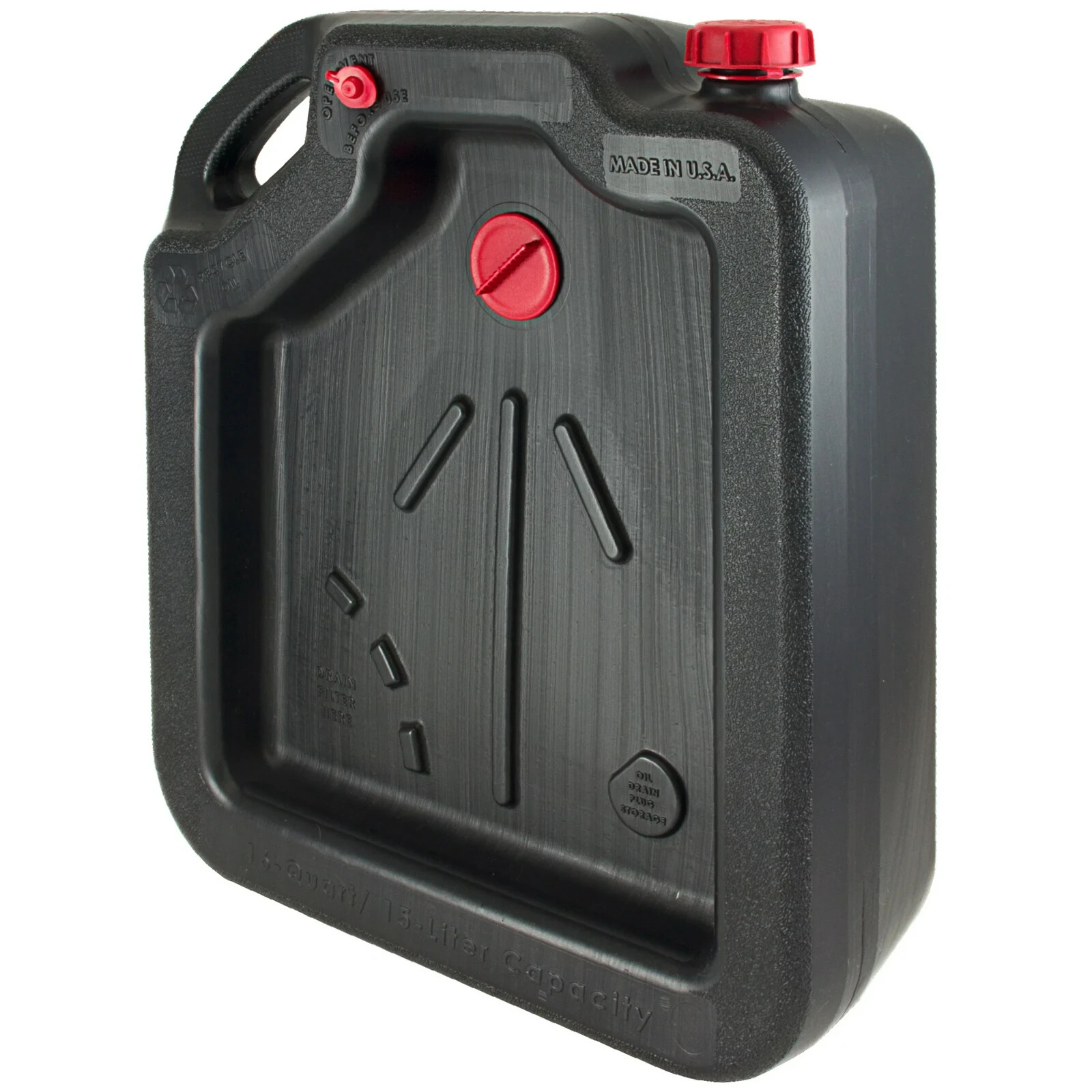 16 Qt Oil Drain Pan Leak-Proof Large Capacity Auto Container