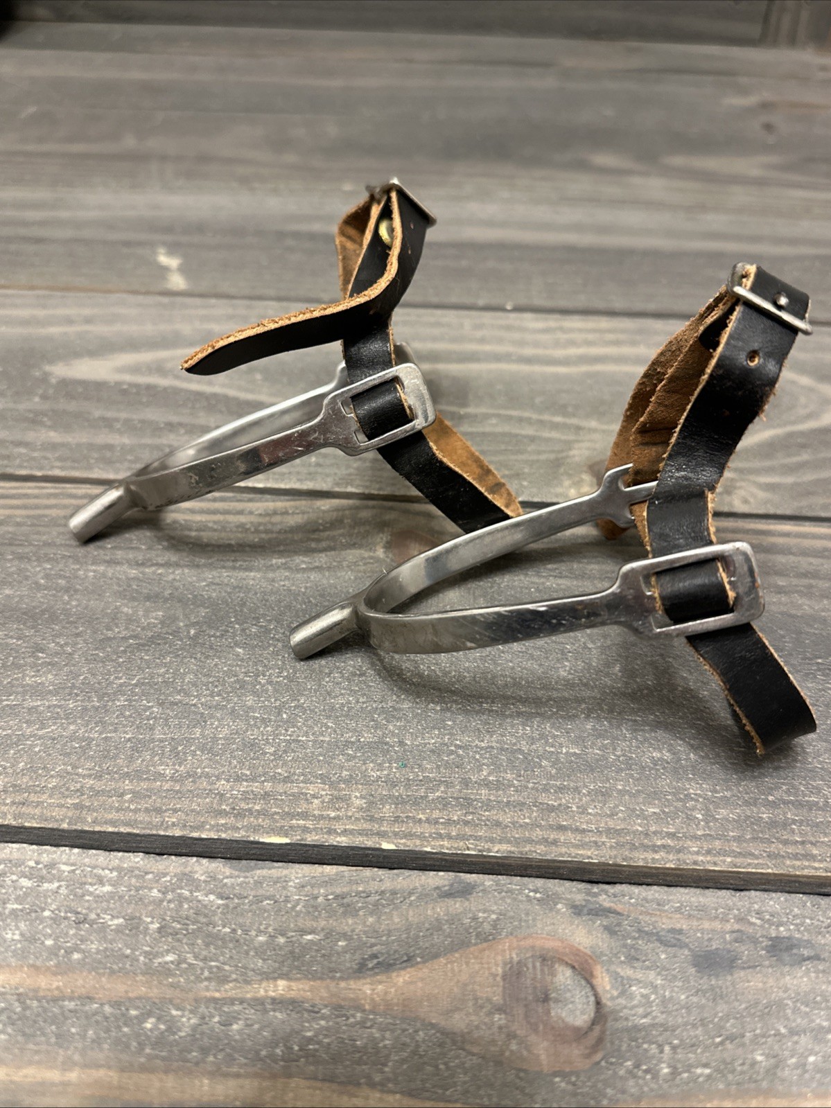 English Riding Spurs with straps.