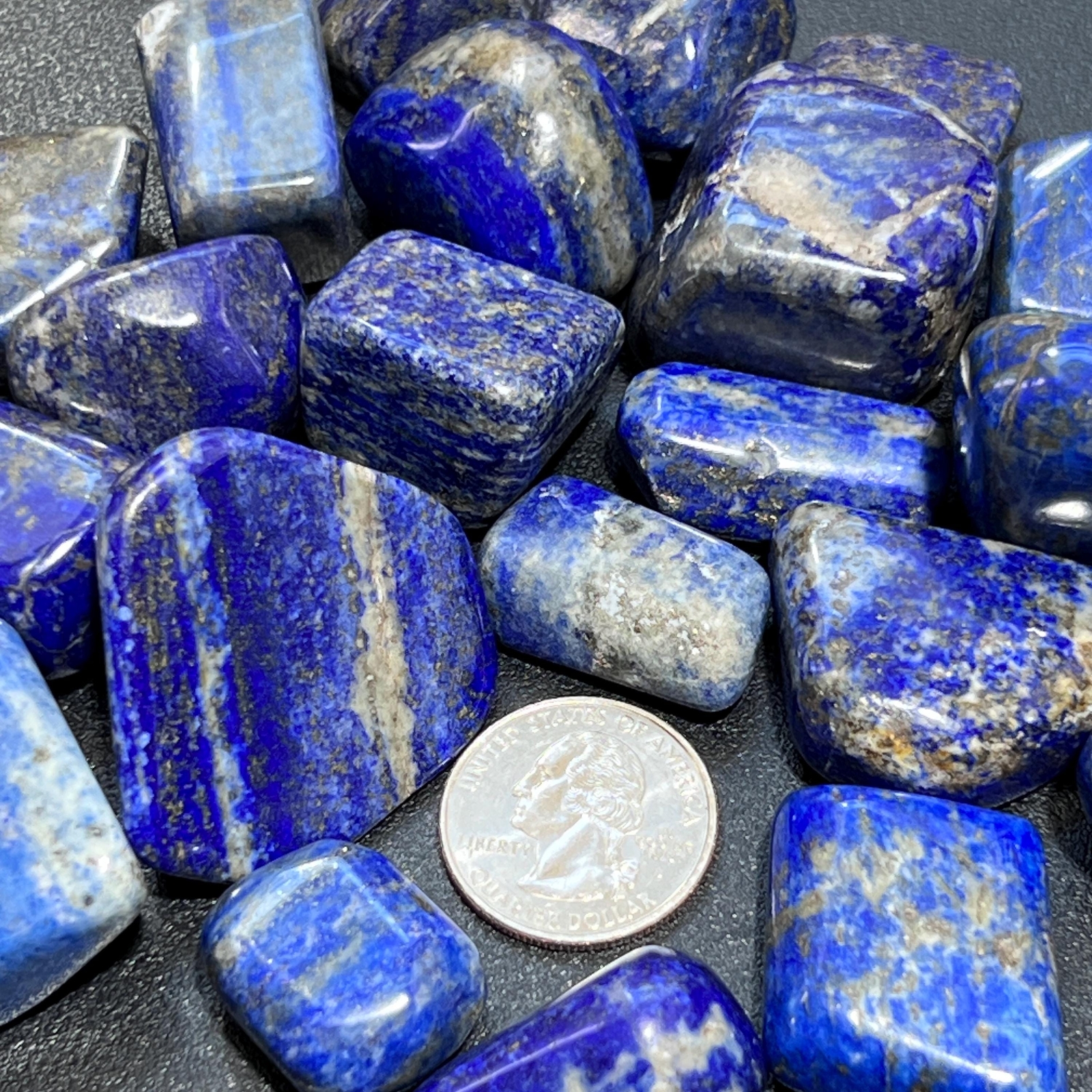 Lapis Lazuli Tumbled Stones Mixed Quality (By The Piece or Pound) Bulk Wholesale