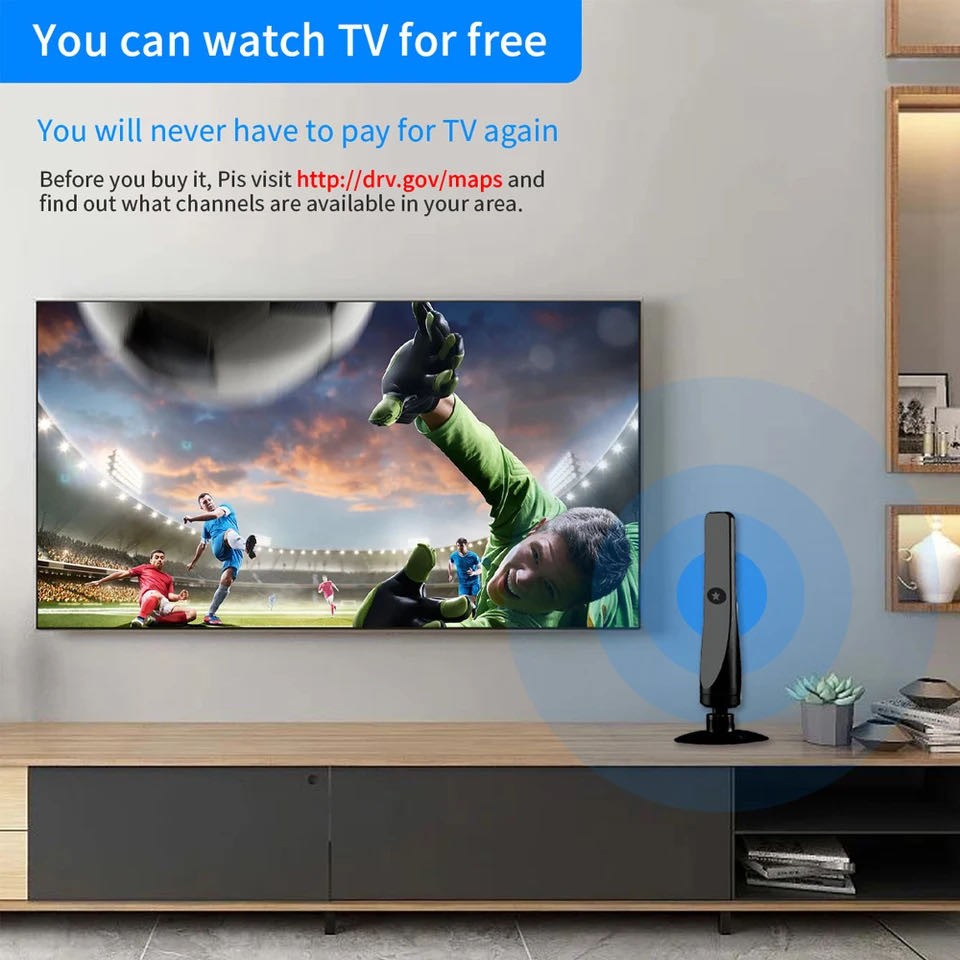 4K Rewave Antena, TV Antenna, Suction Cup TV Antenna Plug Play 3m Cable 2025