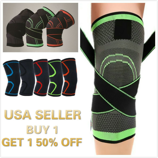Knee Sleeve Compression Brace Support For Sport Joint Pain Arthritis Relief