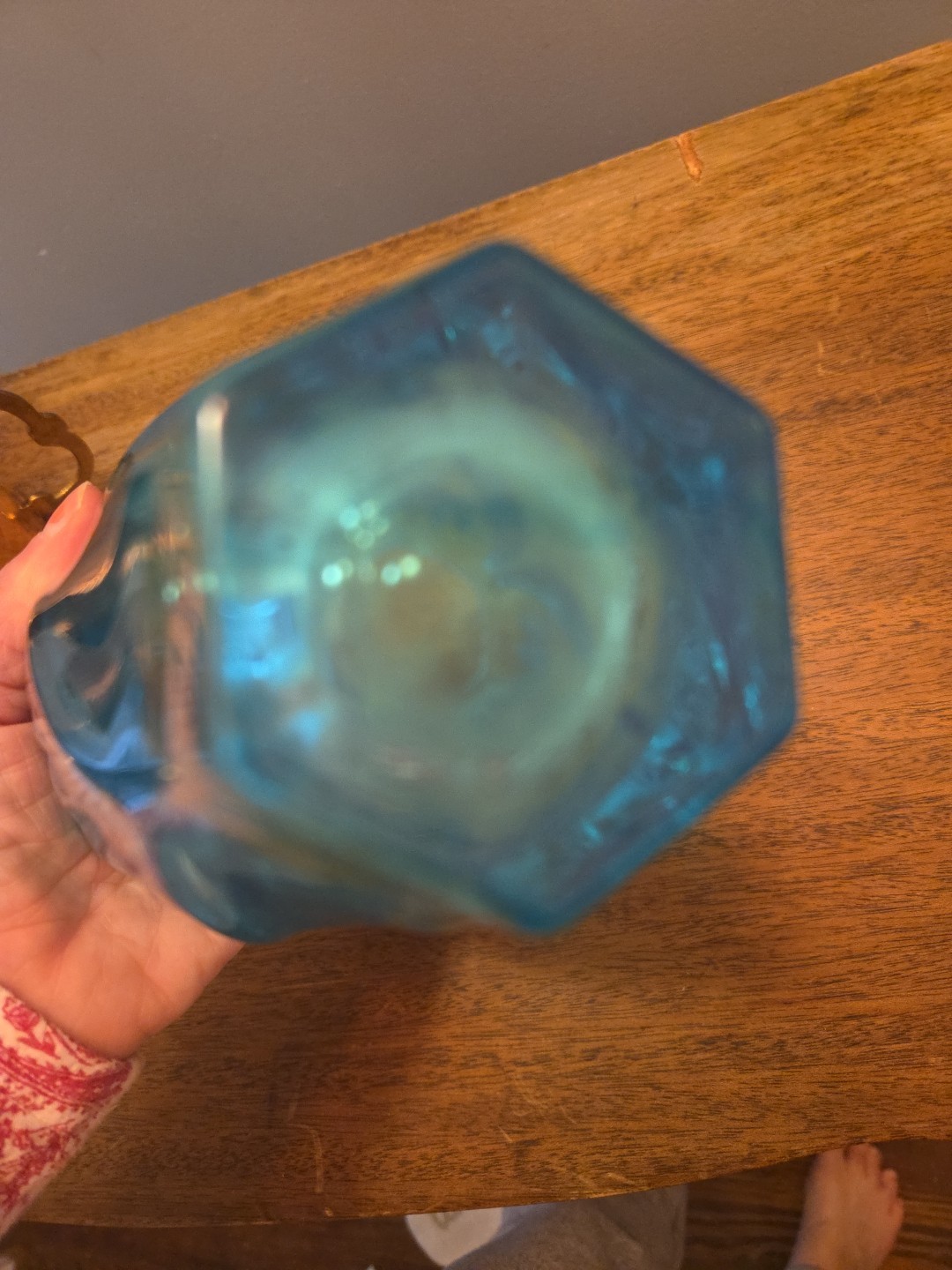 Waterford Crystal Sweet Memories 6.5 In Turquoise Marquis Scalloped Edges Hearts