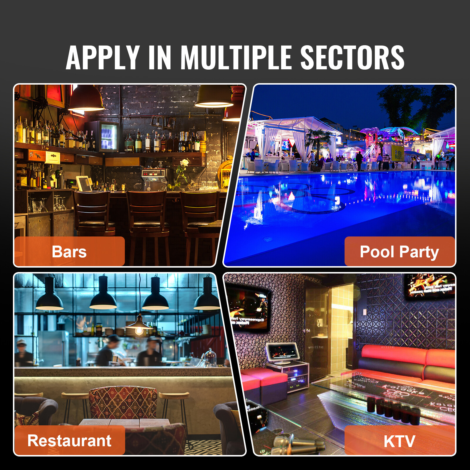 48" 2-Step LED Lighted Liquor Bottle Display Bar Shelf RF& App Control