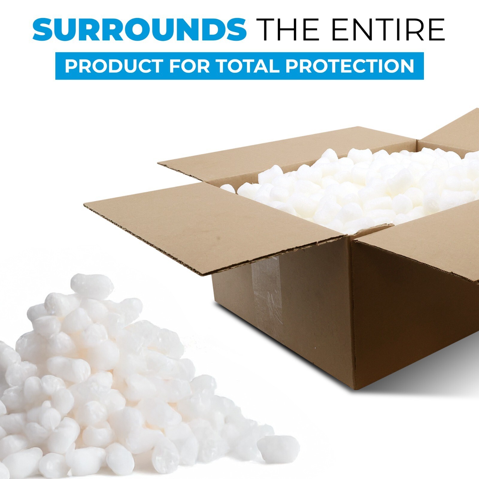 Biodegradable Peanuts 0.25 cu ft naturally antistatic popcorn for packaging