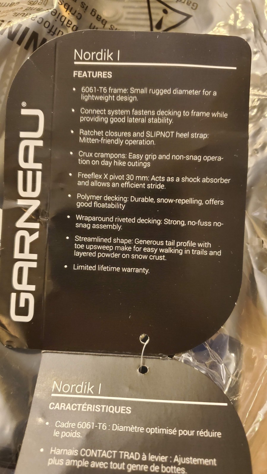 Louis Garneau Adult Nordik I Snowshoes 825 Navy Blue (User Weight 100-200lbs)