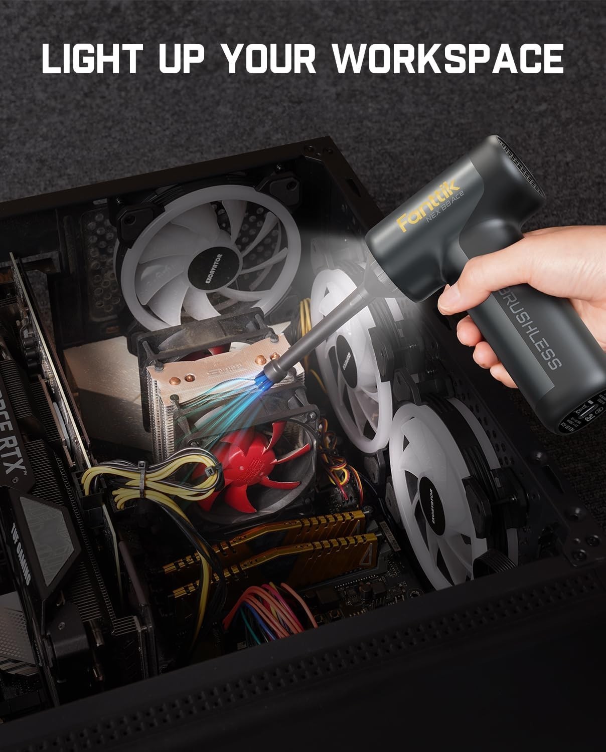 Fanttik B8 Ace Electric Air Duster, Compressed Air Duster, 110000RPM Brushless M