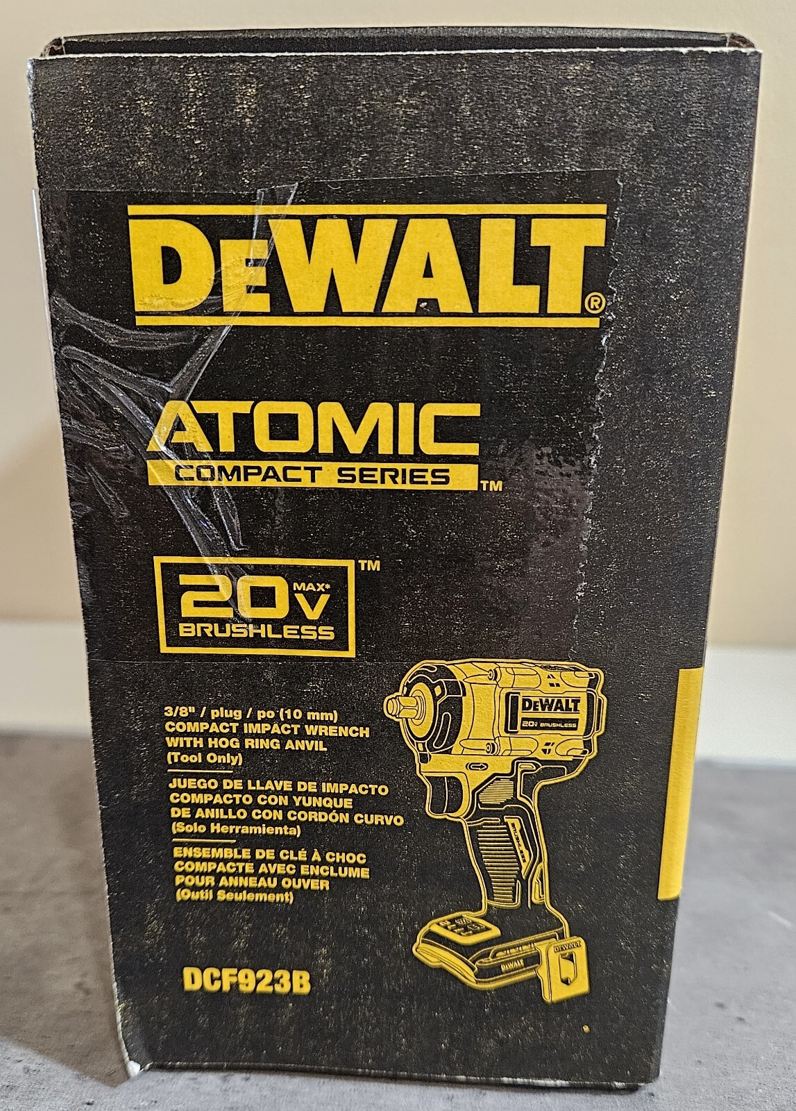 DeWalt 20 Volt Brushless 3/8" Compact Impact Wrench with Hog Ring Anvil DCF923B