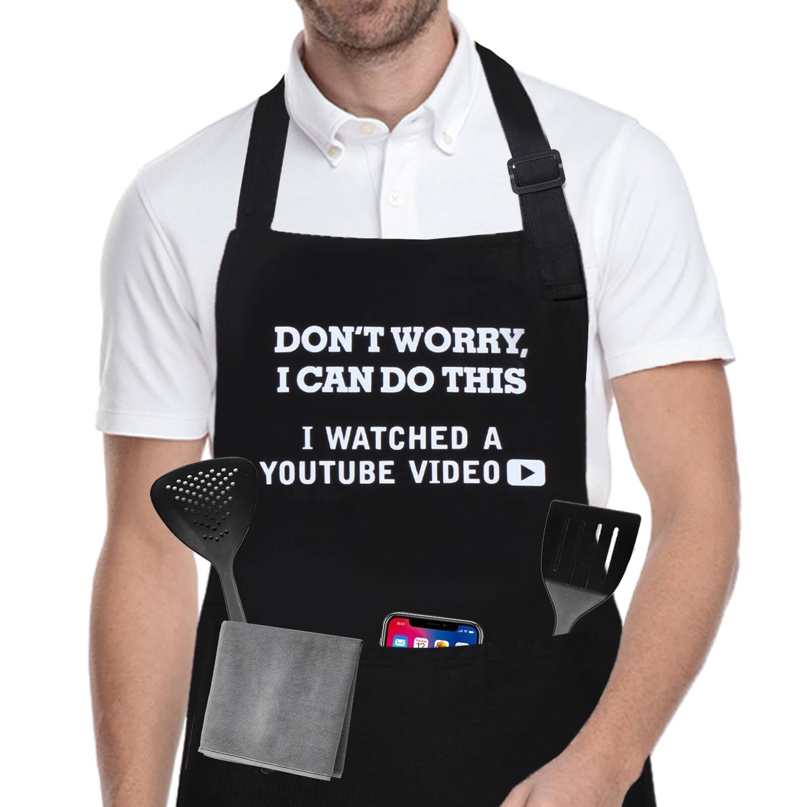 Funny Aprons for Men Customized Funny Gifts for Men, Cooking Grilling BBQ Che...