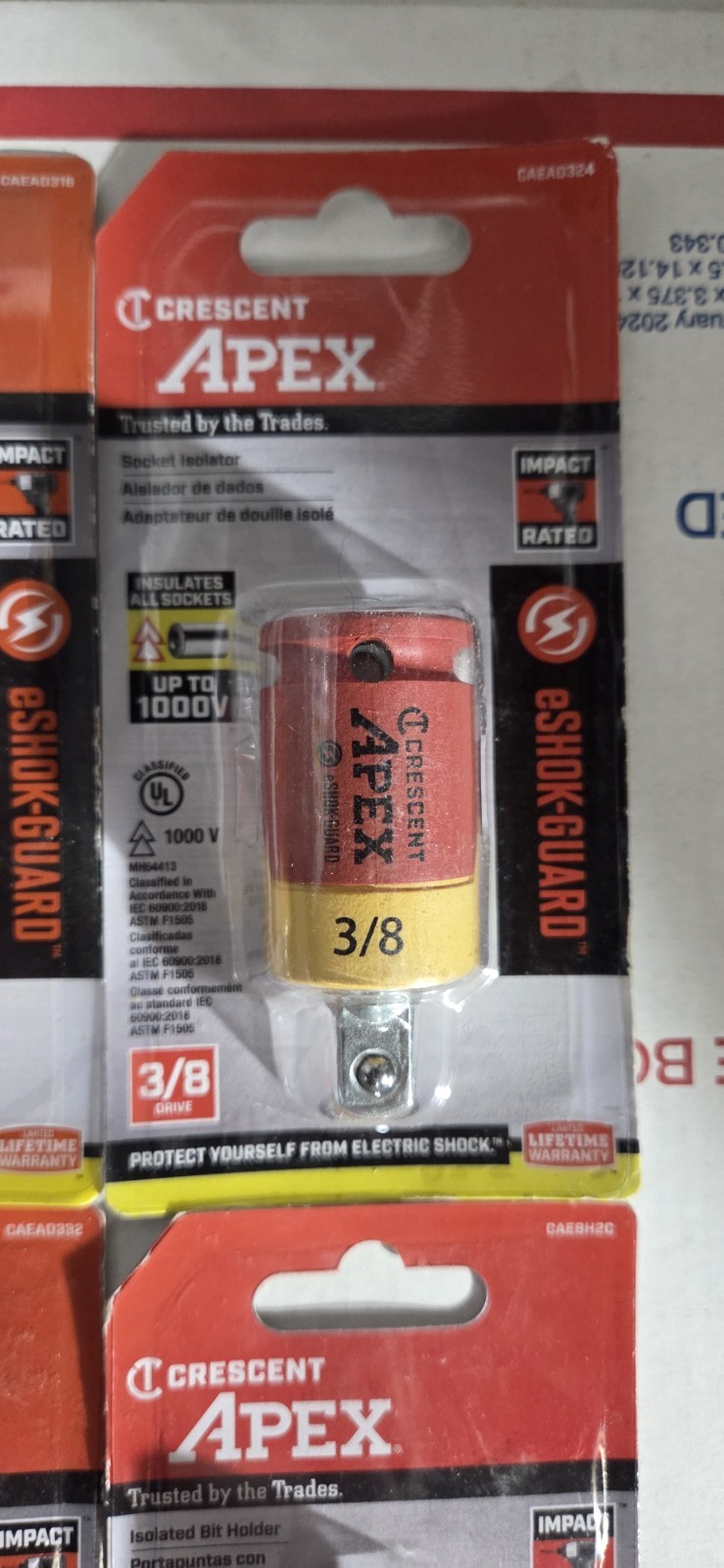 Crescent Apex eSHOK-GUARD Impact Socket Isolator 1/4, 3/8, 1/2 And Bit Holder