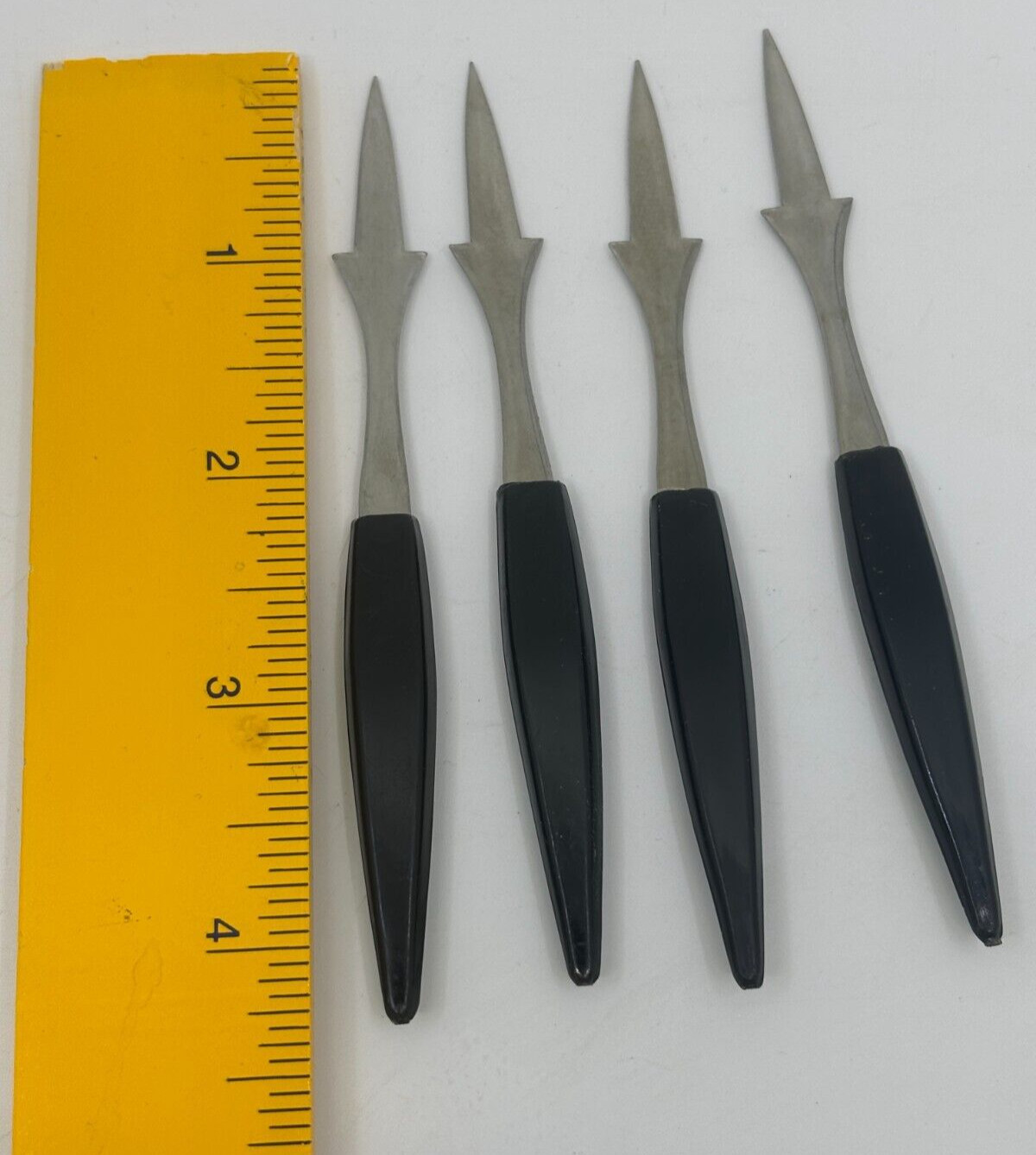 Lot of 11 Vintage Cocktail Hors D'oeuvres Appetizer Forks Picks Stainless Japan