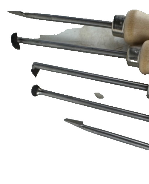 Royal Arms Lot Of Five Carving Nieves Gun Stock Tool Set Inletting Tools Sharp