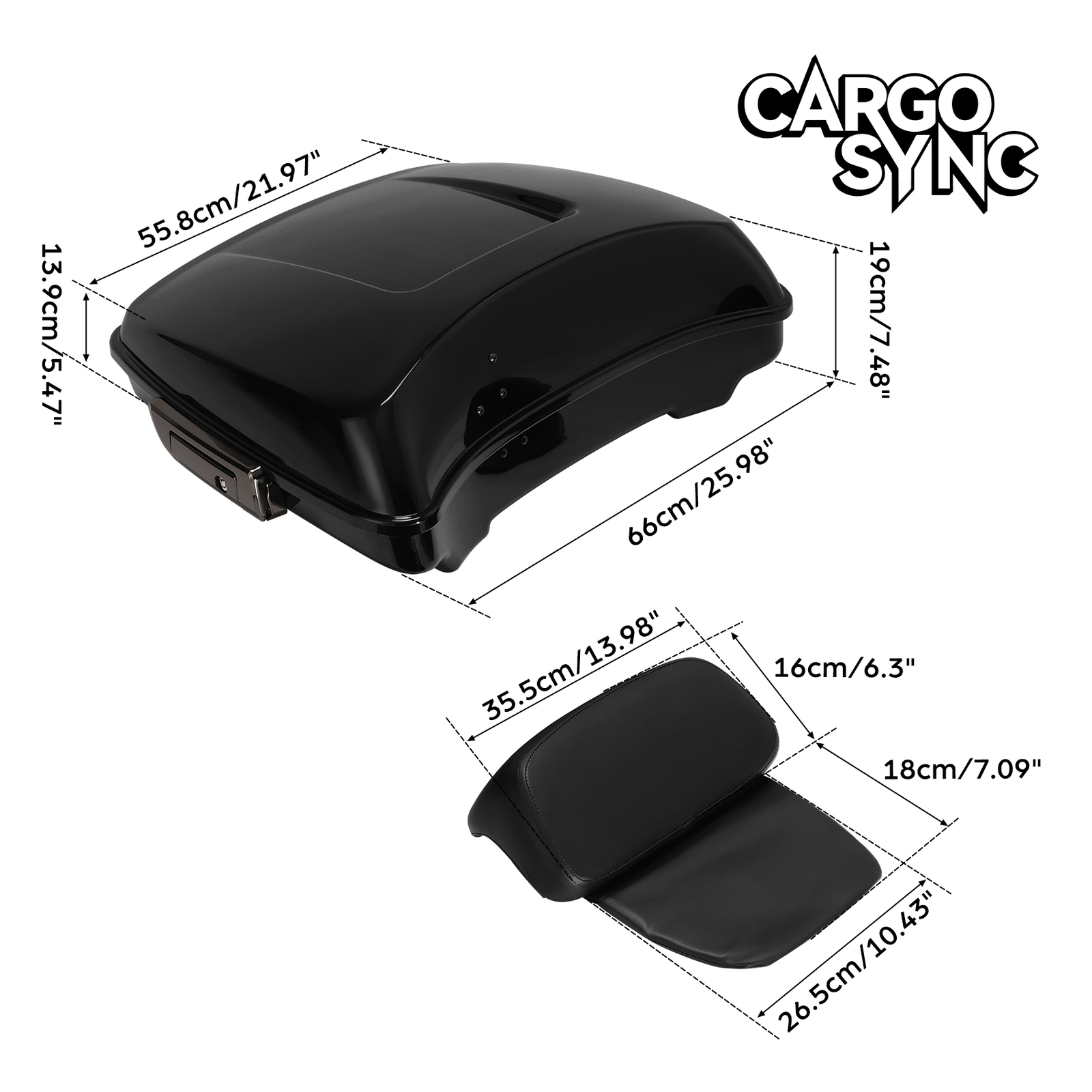 Razor Tour Pack with Slim Backrest Fit For Harley Touring Electra Glide '14-24