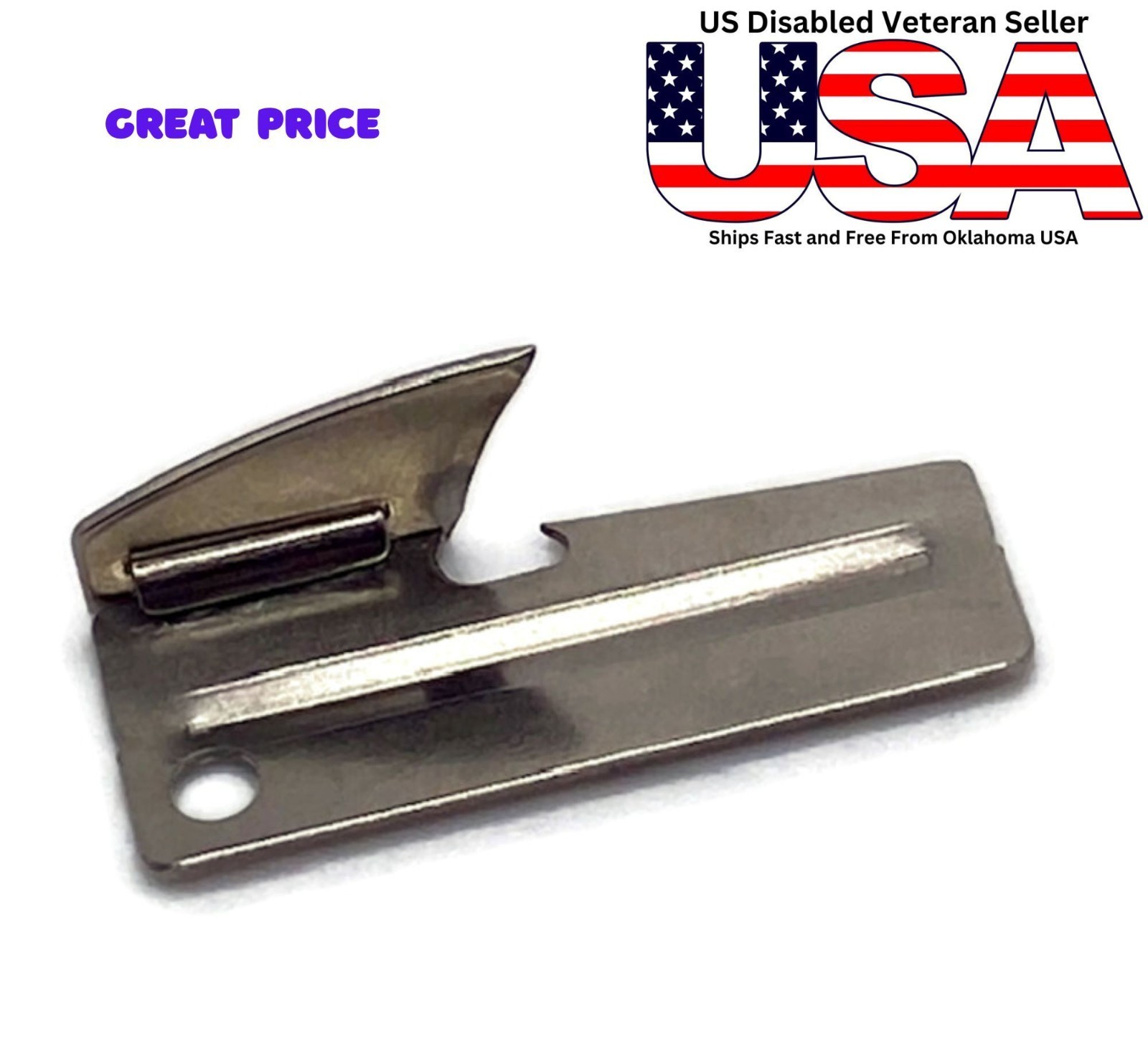 P38 Can Opener Military Spec. Stainless Steel  - Made In The USA - Ships Free