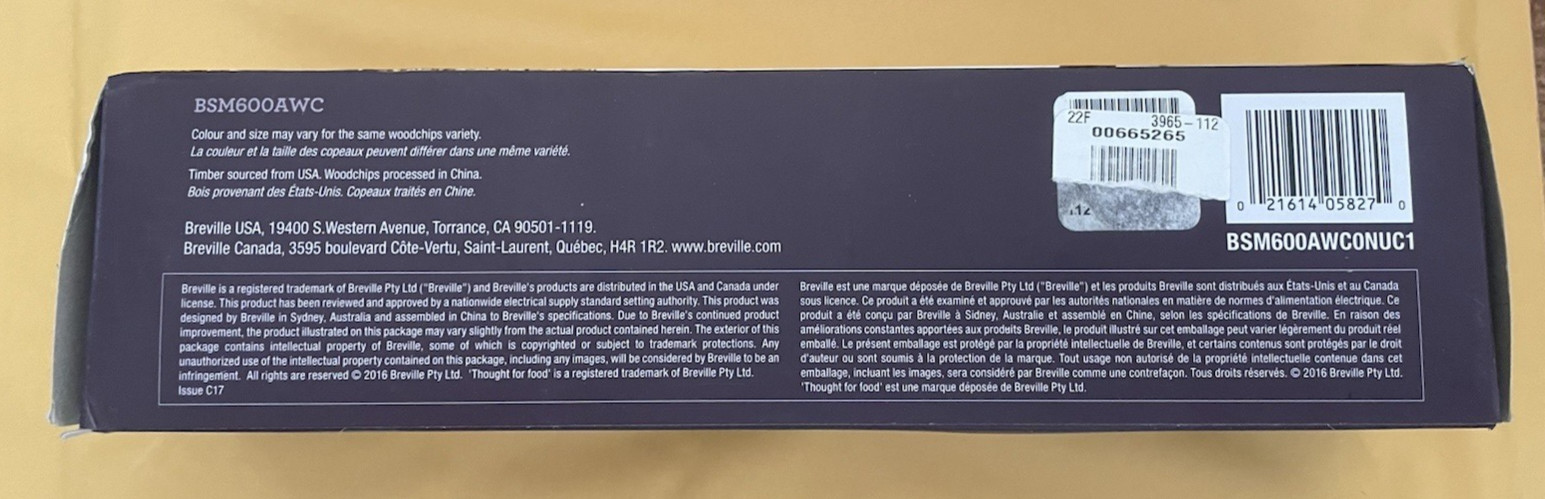 Breville Smokehouse Wood Chips Hickory, Mesquite, Applewood & Cherrywood 4 Pack