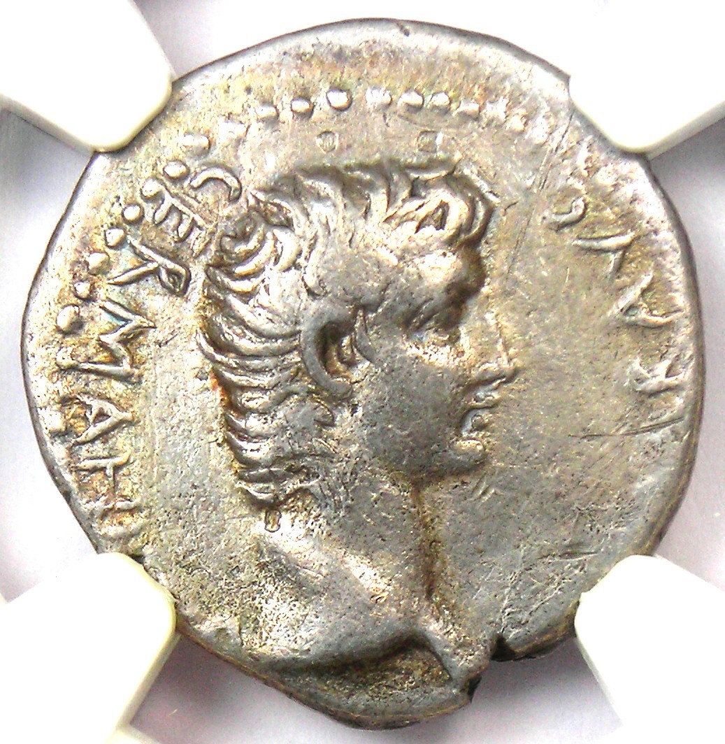 Caligula Gaius Silver AR Drachm Coin 37-41 AD - Certified NGC VF (Very Fine)