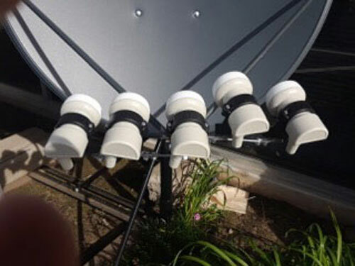 2 LNB ADD ON BRACKET HOLDERS MULTIPLE LNBFs to Offset FTA Ku Satellite Dish