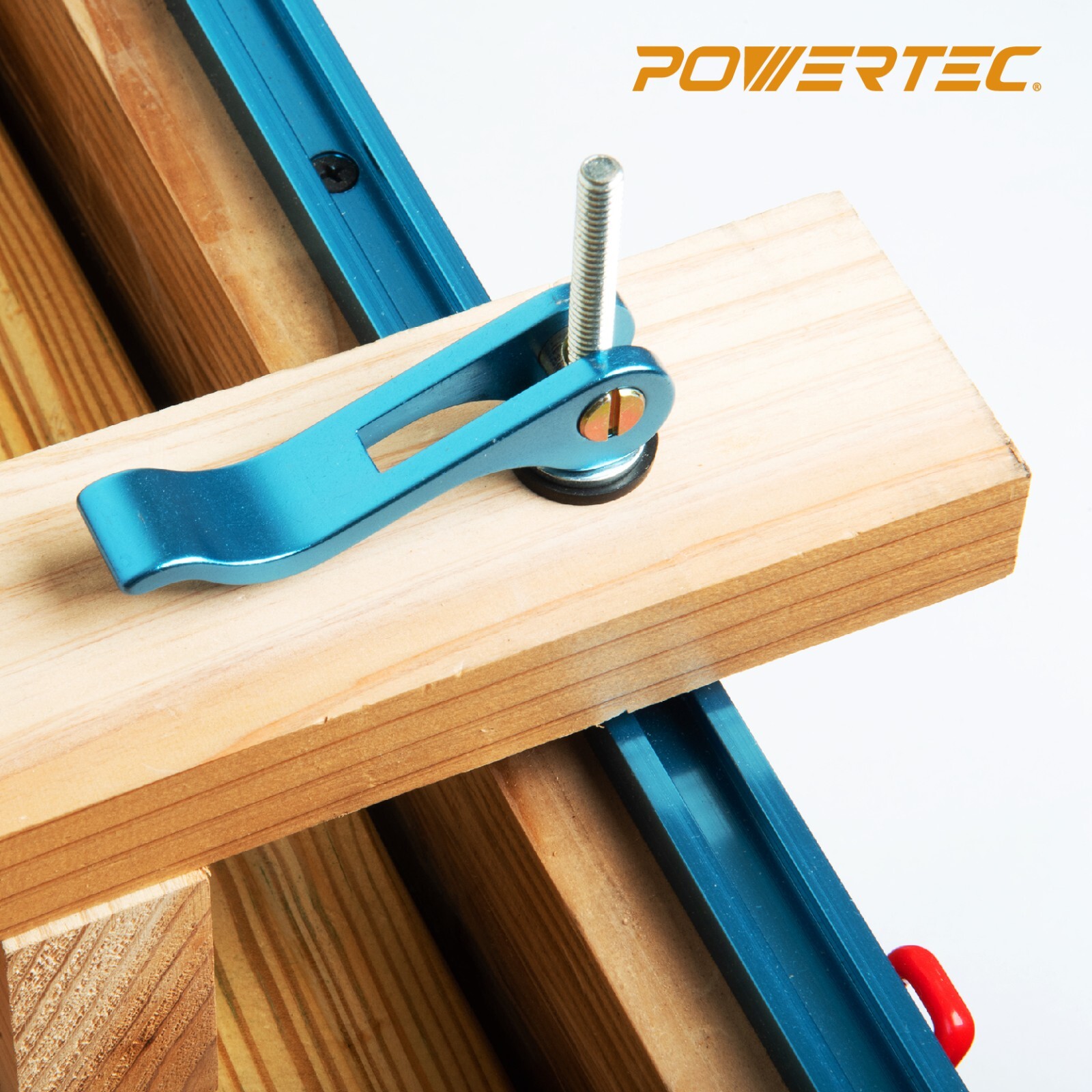 POWERTEC Aluminum Cam Clamp 5/16 inch -18 Threaded Insert - 4 PK (71502)