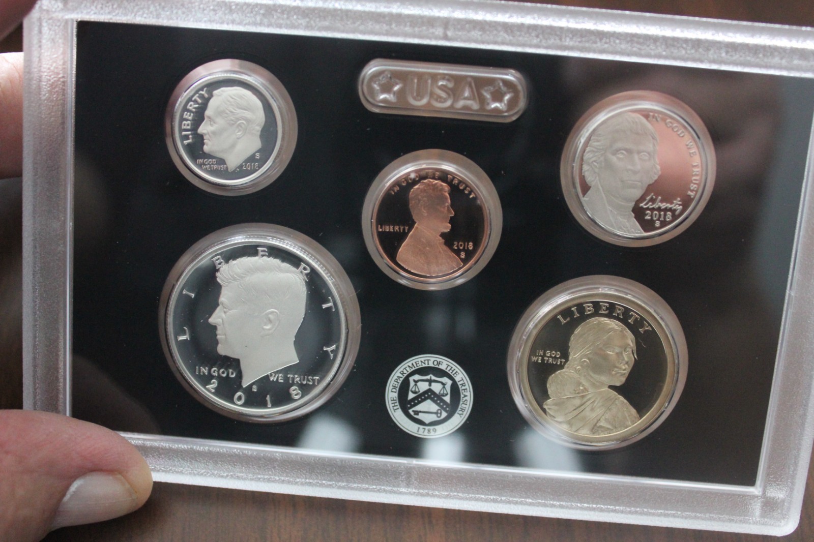2018 UNITED STATES 10 COIN SILVER PROOF SET AND COLA