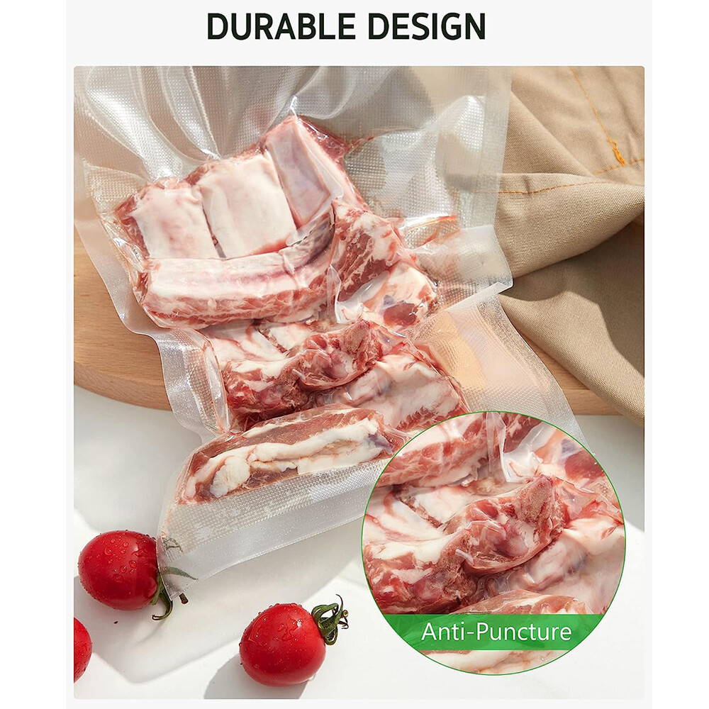 8"x12" 6"x10" Vacuum Sealer Bags Food Saver Sealing Machine Kitchen Storage Bag