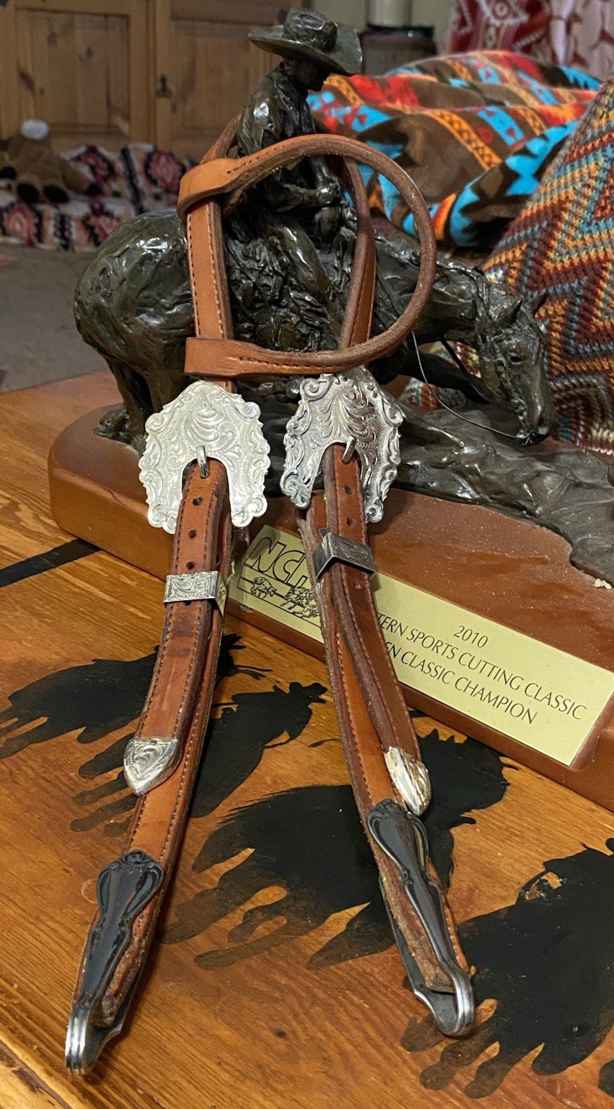 Kathy’s Custom “ Santana “ Large Silver Buckles Western Show Headstall USA