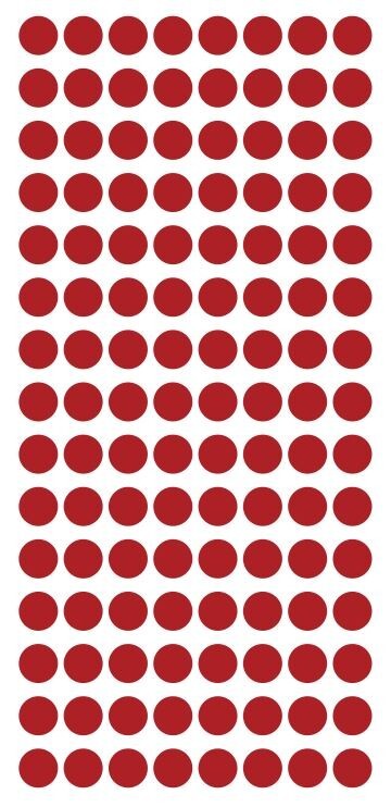 1/4" Red Dots Round Vinyl Color Coded Inventory Label 1/4 Inch Dot Stickers