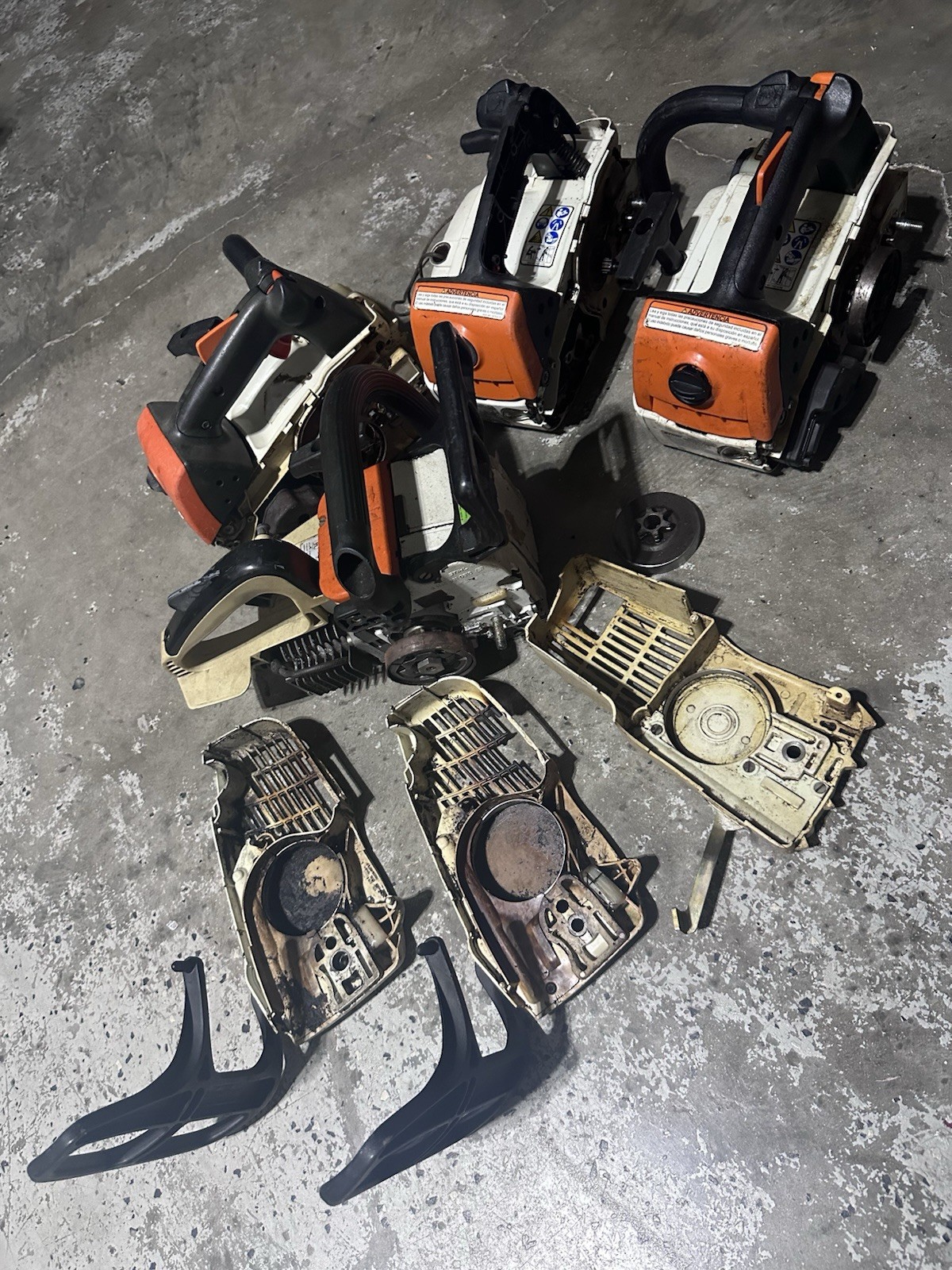 Lot Of 4 Stihl Chainsaws for Parts or Repair MS192, MS193, MS194, 009 . AS IS