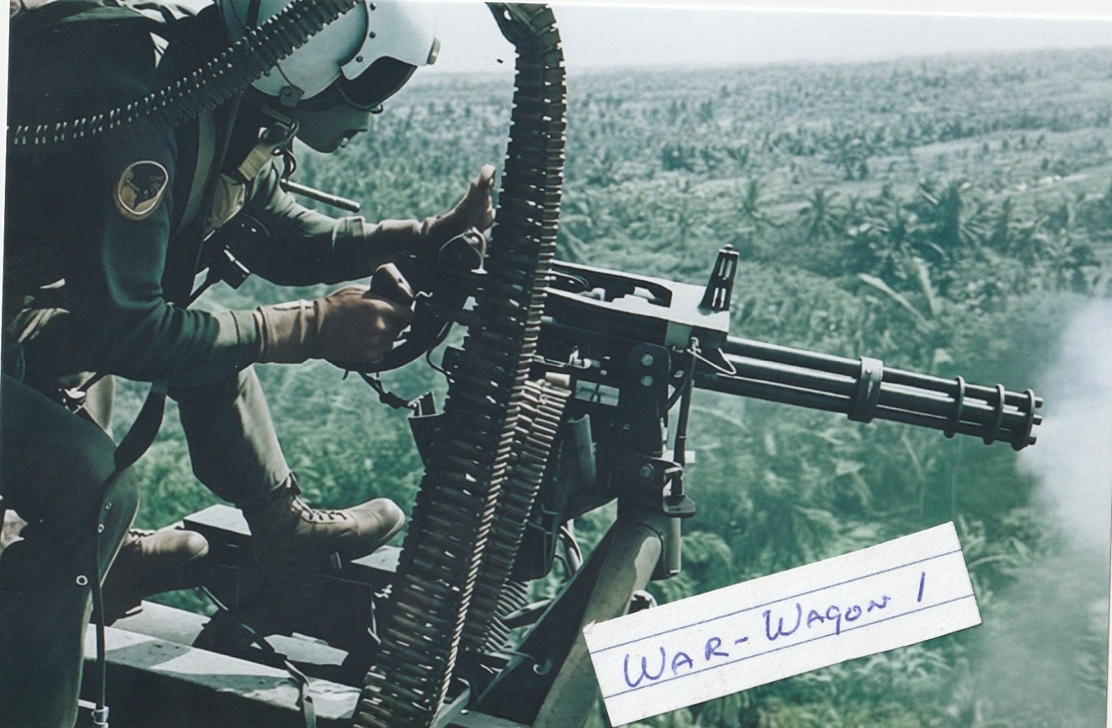 Vietnam  War  Photo --    UH-1 Huey - Door Gunner